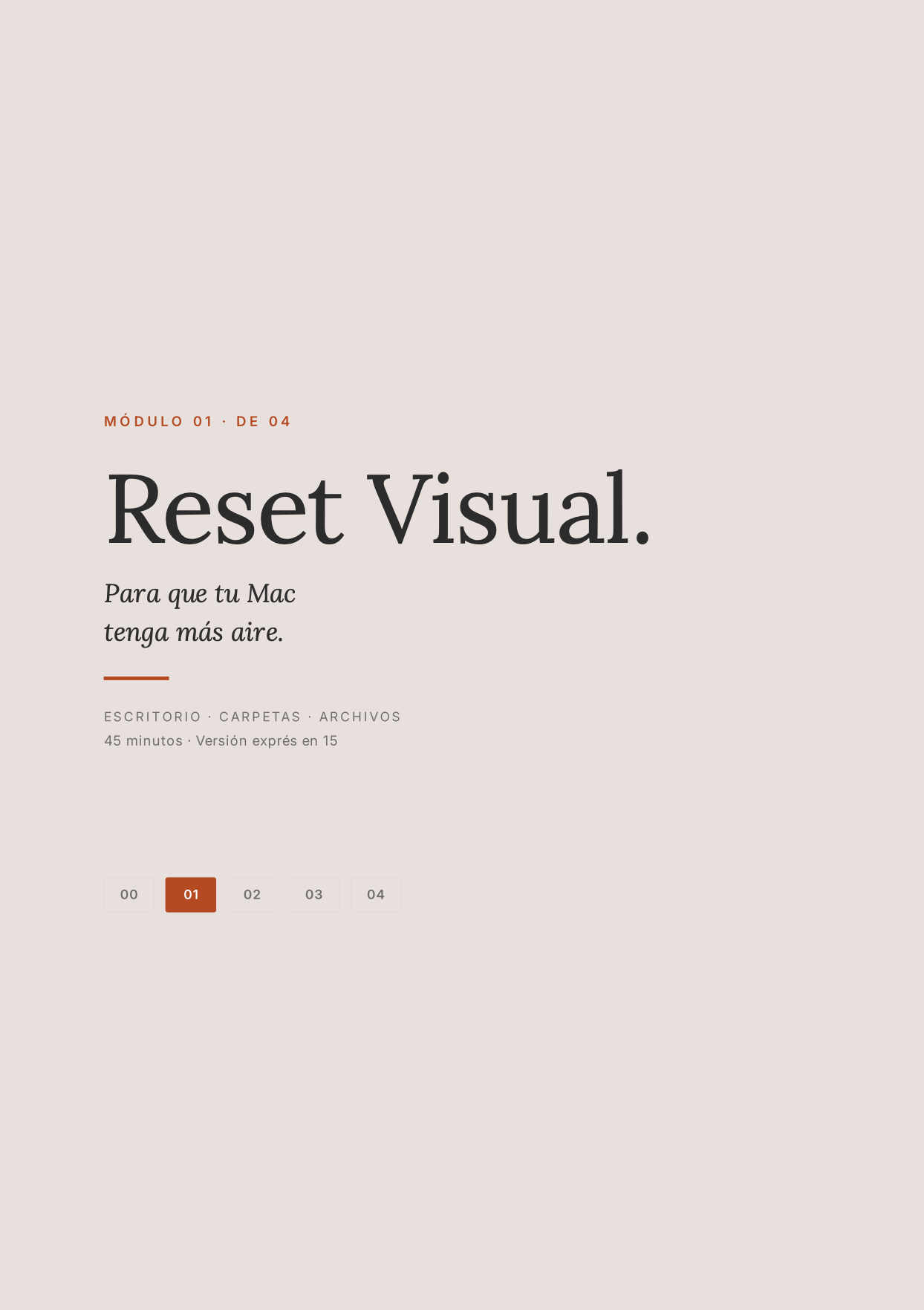 Reset Visual — módulo 01
