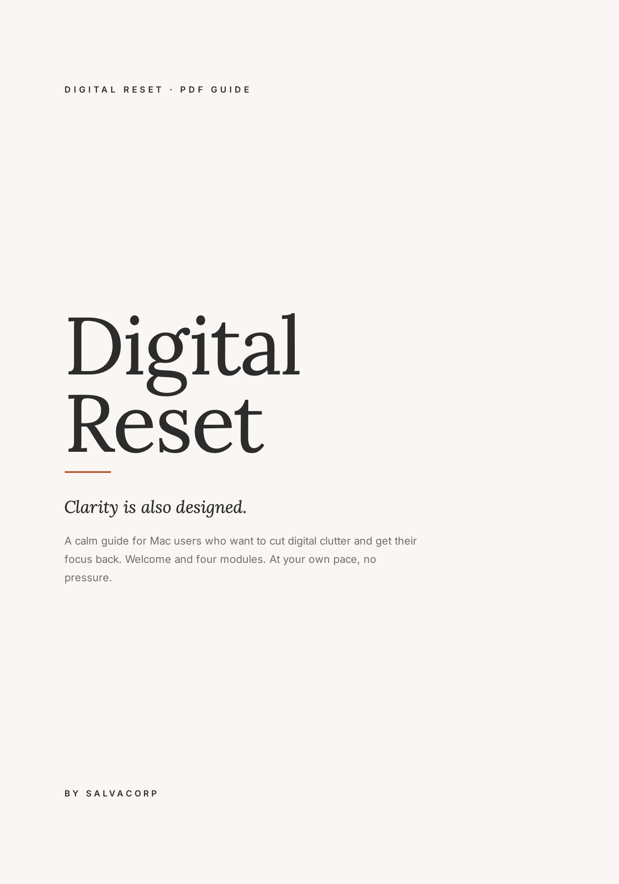 Digital Reset — cover